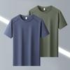 Summer Loose Solid Color Short Sleeved T-shirt For Men, Ice Silk T-shirt