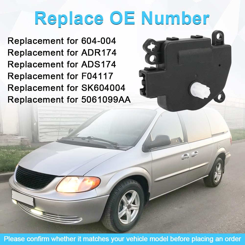 HVAC Blend Door Actuator Replacement for 604-004 Compatible with 2005-2007 Chrysler 300 Town Country Voyage Dodge Caravan Charger Dakota Grand