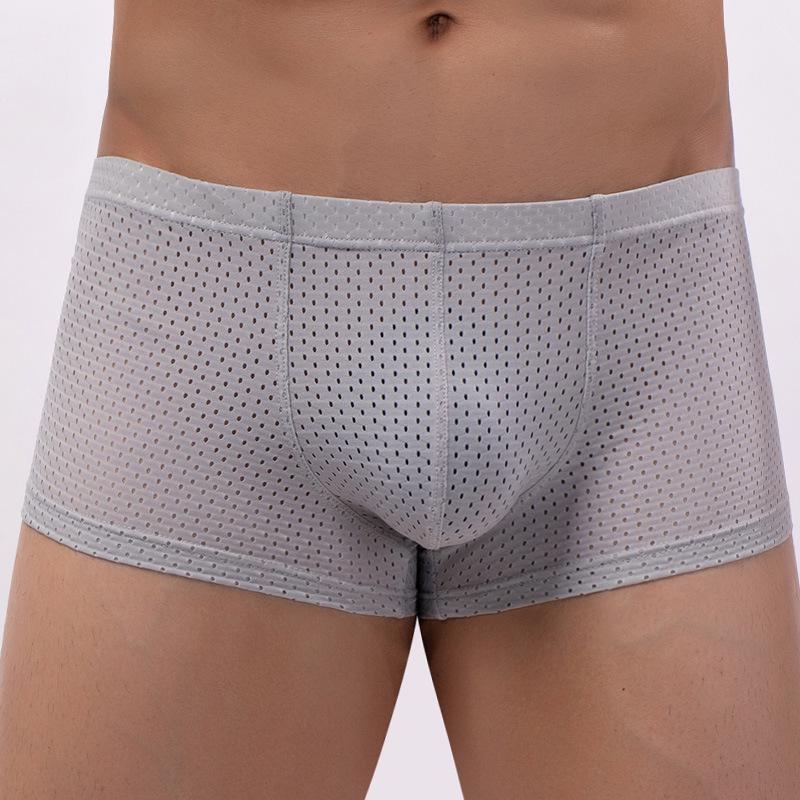 Men's Nylon Low-Rise Boxer Briefs - Sexy, Comfortable, Breathable, Trendy C404