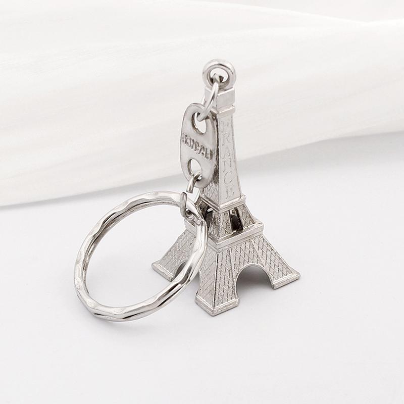Trendy Mini Iron Tower Key Ring Metal Personalized Keychain Accessories Gift
