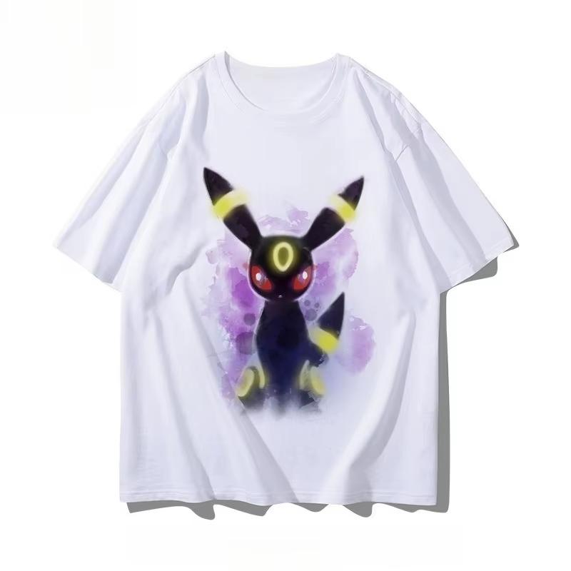 

Pokémon Umbreon Creative Painted Printed TShirt Mens and Womens Summer New Japanese Harajuku Loose Casual Short Sleeve Top S