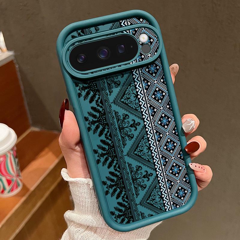 Vintage Totem Pattern Phone Case For Google Pixel 7 8 Pro 8A 7A 9 Pro XL Shockproof Silicone Soft Protector Cover For Pixel 7 8 9 Pro