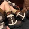 Altay~ Winter 2025 new thick-soled retro niche fluffy cotton shoes with velvet warm snow cotton boots for women