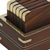 Wooden Drink Coasters Wood Table Coaster Set of 6 for Tea Cups Coffee Mugs Beer Cans Bar Tumblers and Water Glasses