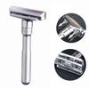 New Adjustable Safety Razor Mens Folding Shaving Double Edge Classic Safety 5 Pcs Titanium Coated Blades And Shaver Holder