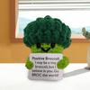 1/2Pcs Positive Crocheted Vegetable with Encouraging Card Emotional Support Handmade Knitting Carrot Broccoli Toy Doll Kids Adults Gift