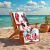 1PC Custom Name "Whimsical Artistic Character Design" Beach Towel Highly Absorbent And Sand-Resistant Towel for Swimming, Pool, Yoga, And Travel Light