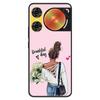 For ZTE Nubia Music 2 Case 2025 Soft Black Silicone Bumper Butterfly Painted Phone Cover for Nubia Music2 Cases Fundas Capa