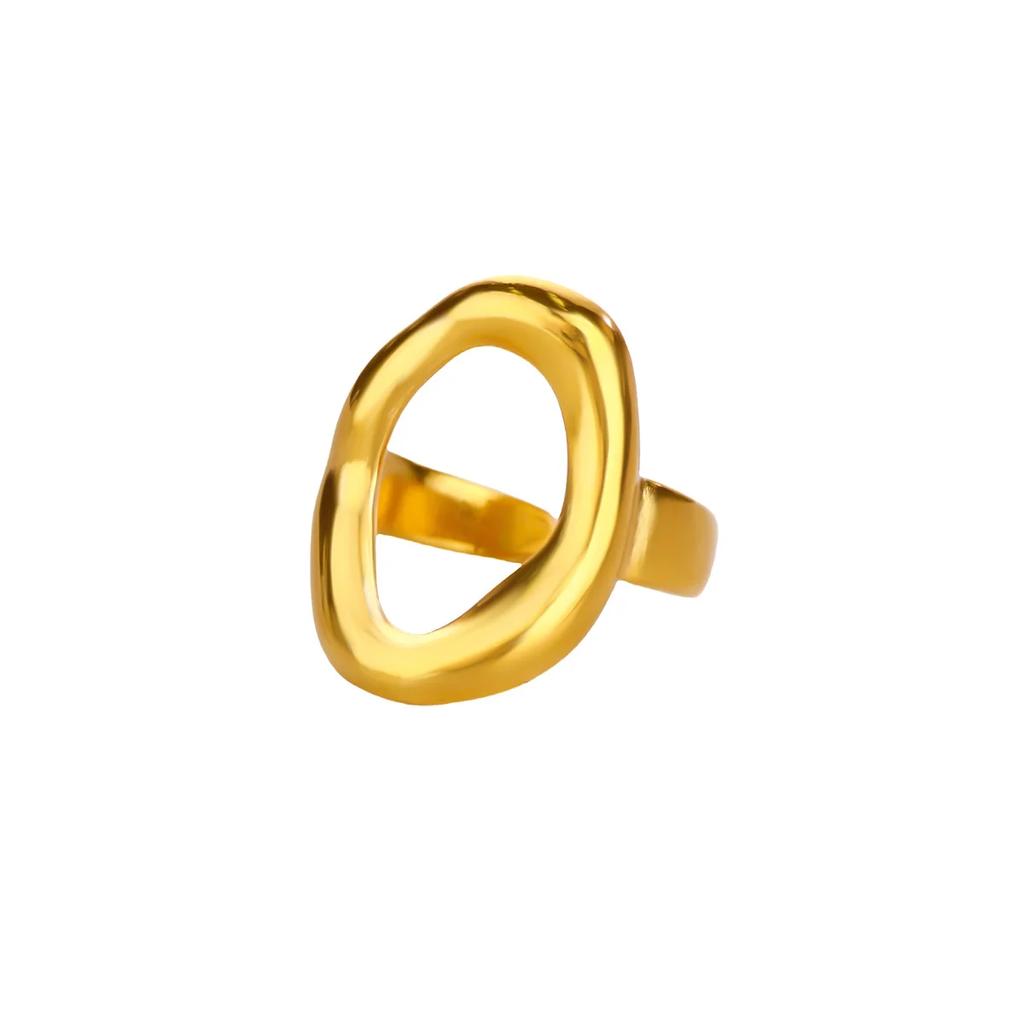 Gold Color Anillos Stacked Multiple Flowers Rings Elegant Women Stainless Steel Shell New Ring Jewelry Wedding Birthday Dainty