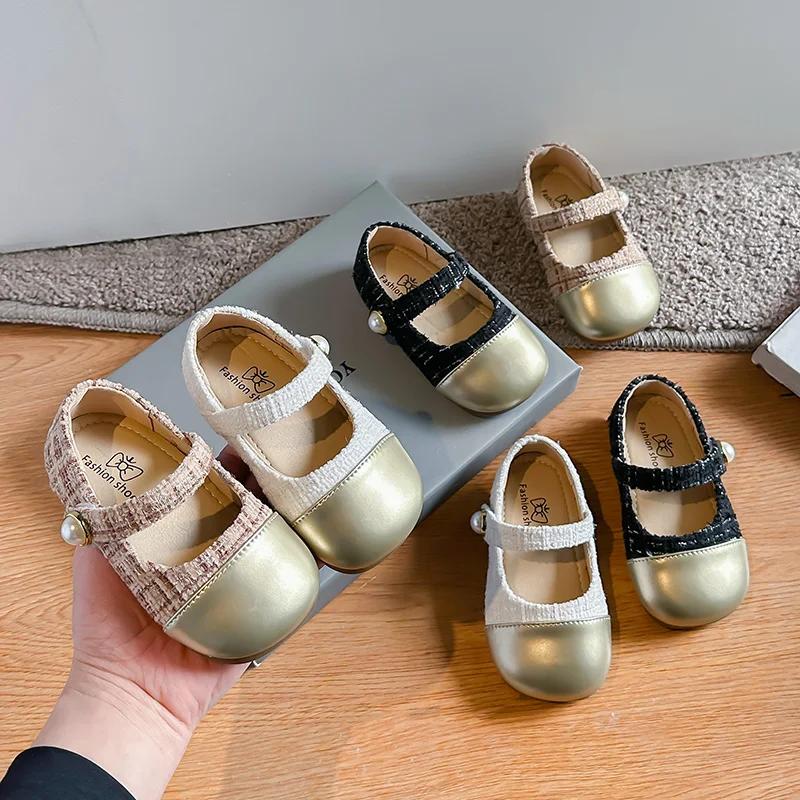 2024 Children Leather Shoes for Girl Spring Autumn New Fashion Korean Style Elegant Princess Anti-slippery Versatile Dress Shoes