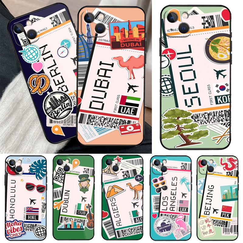 SYDNEY BOARDING PASS Traveltickets Phone Case For iPhone 17 Air 16 15 14 11 12 13 Pro Max 13 mini 15 16 Plus 16e Bumper Cover
