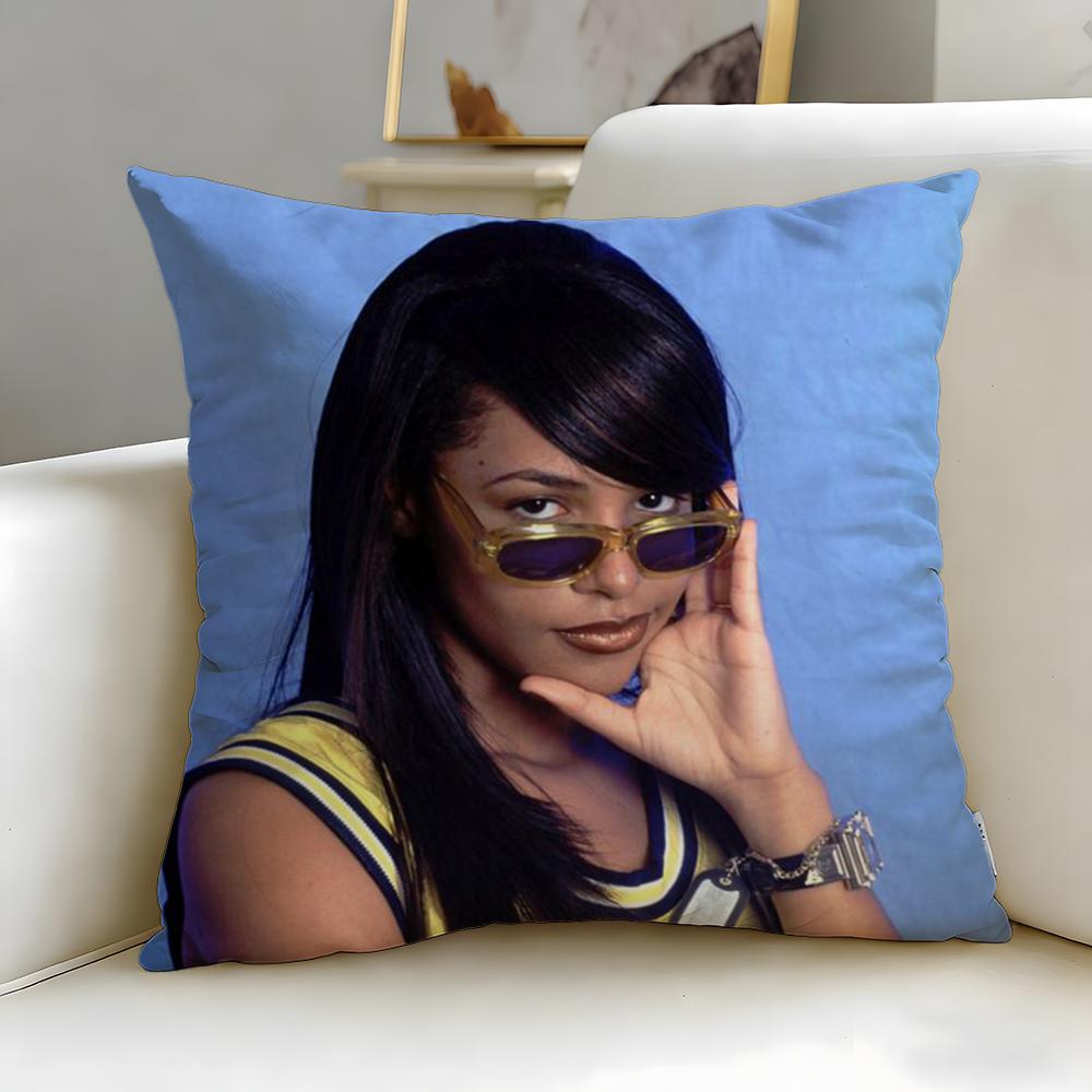 classic singer Aaliyah Cushion Cover Soft EasyWash Pillow Case Versatile for Couch Bed Travel and Office