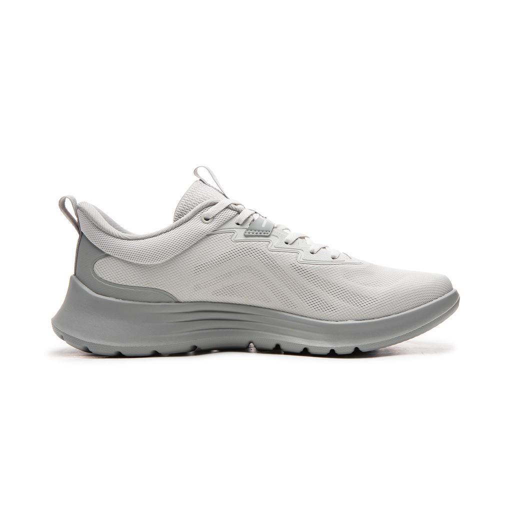 Li Ning Light Feather Cushioning Slip Resistant Lightweight Low top Running Shoes Men's Gray ARSW117-1