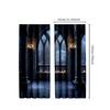 2pcs Gothic Fantasy Curtains - Enchanting Full Moon   Birds   and Castle Balcony Design with Burning Candles - Polyester Drapes fo