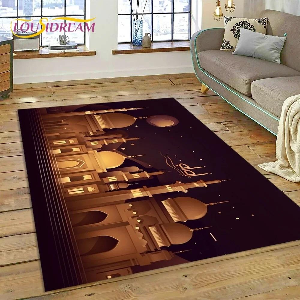 Muslimský Islám Modlitba Klečící Poly Podložky Mandala Koberec Kobereček do Ložnice Obývacího Pokoje Domácí Dekorace na Pohovku,Velká Dekorativní Podlahová Rohož