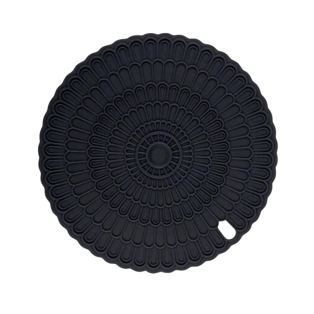 

Silicone Flower Insulation Pad Food Grade Tableware Drain Mat Coaster Kitchen чёрный
