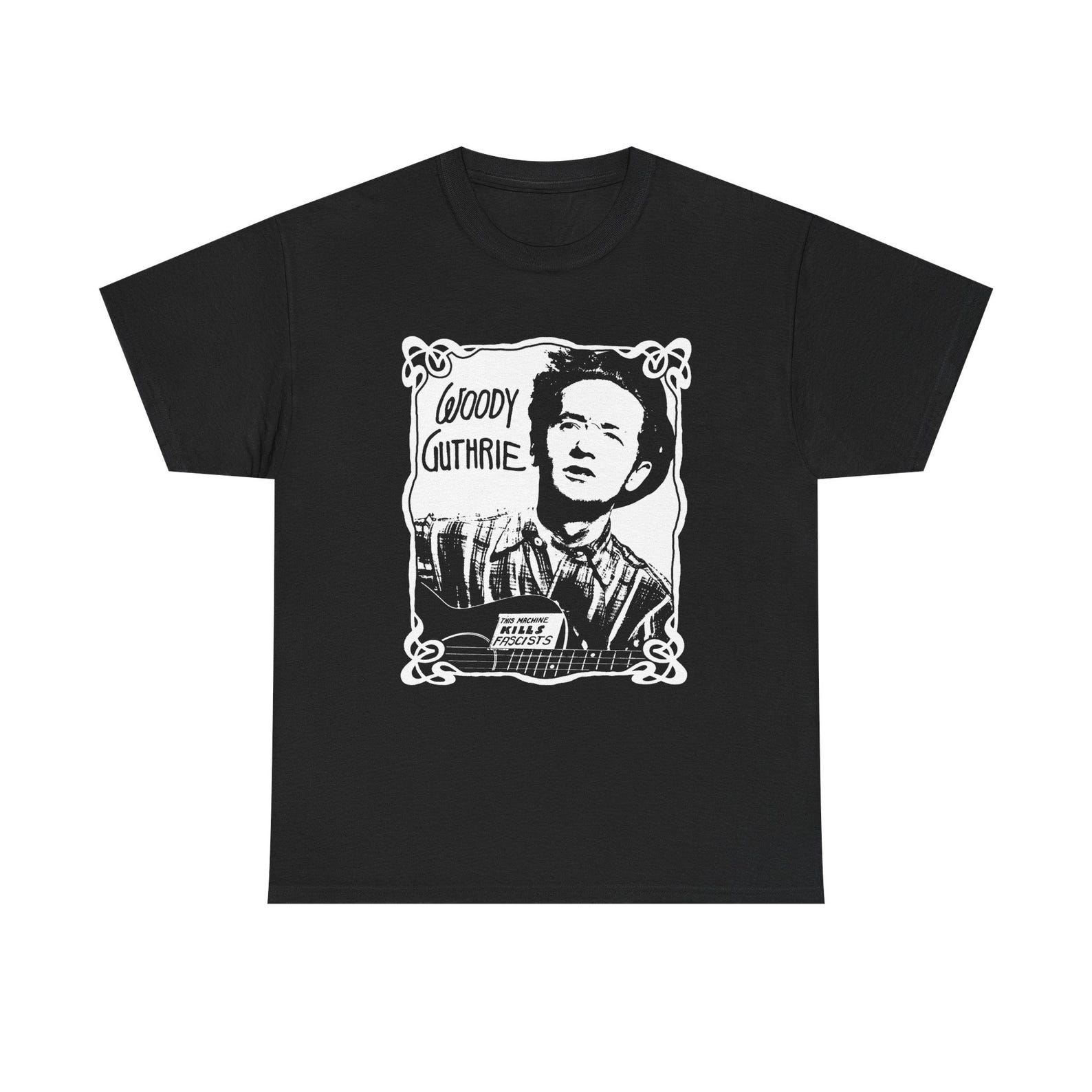 Woody Guthrie Shirt, Vintage Folk Music Legend Tee, This Machine Kills Fascists Graphic T Shirt, Classic Americana Fan Gift 130