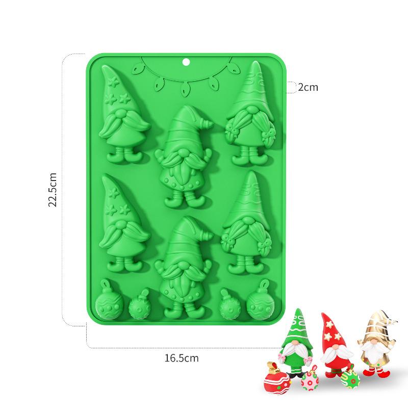 Vánoční silikonová forma, tvar Santa Clause a sněhuláka, pekáč potravinářské kvality na čokoládu, dorty, bonbóny, DIY dekorace