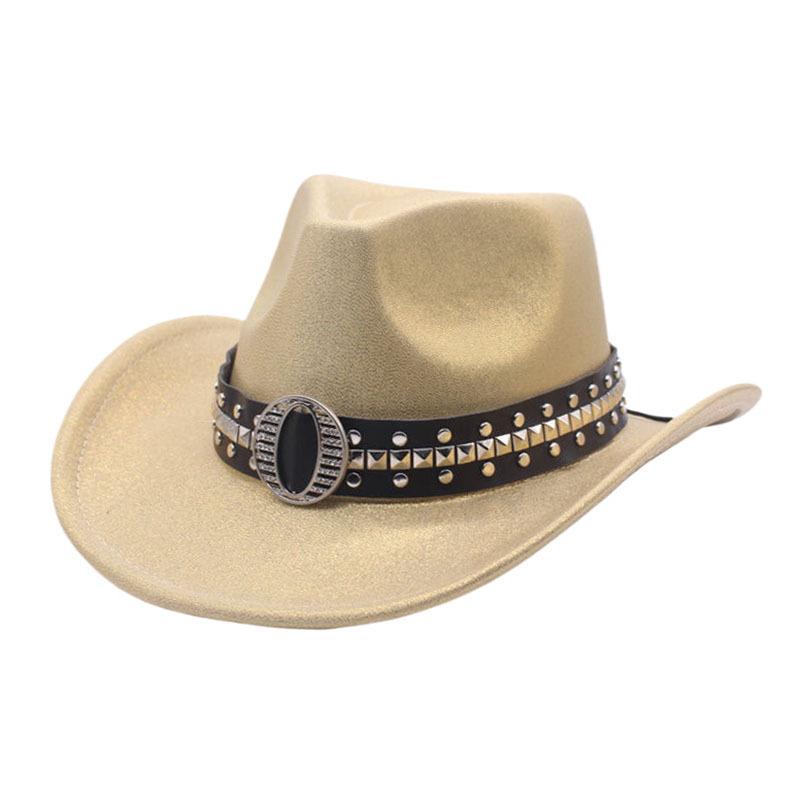 Autumn and winter new European and American style men's western cowboy hat British jazz top hat hat