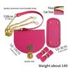 Leather Bag Making Kits DIY Leather Bag Knitting Set Shoulder Strap Top Zipper Lock for Crochet Handbag Shoulder Bags