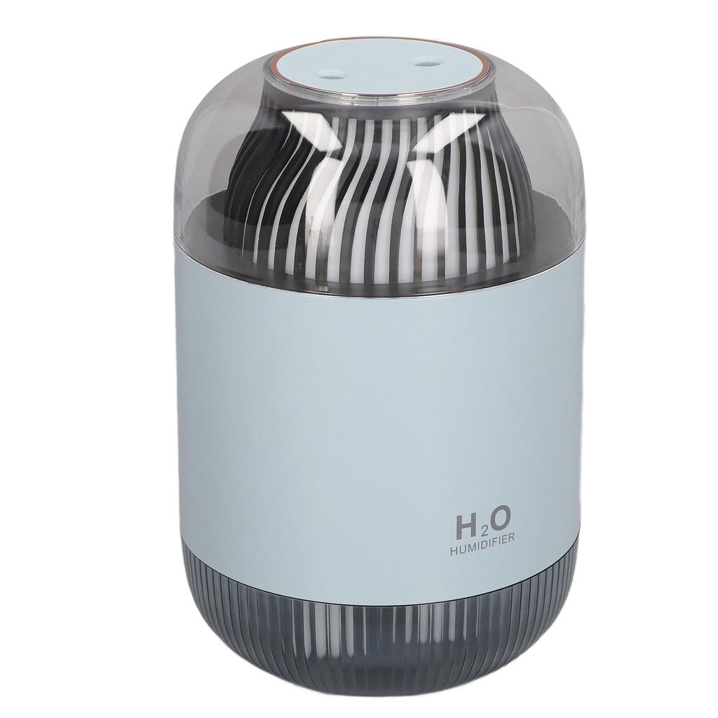 1000ml Air Humidifier Double Spray with Night Light USB Charging Mist Vaporizer for Home Blue