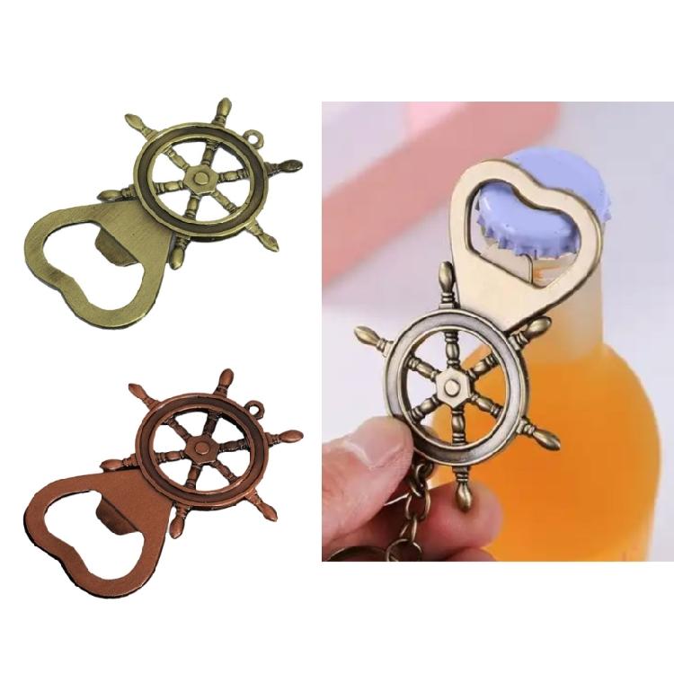 Elegant Contemporary Rudder Keyring Functional Bottle Opener Accessory Zinc Alloy Keyring Accessories