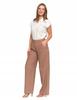 Women's Linen Trousers, Wide, High Waist, Elegant, MORAJ S BEIGE