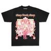 Strings Bloody Strings Vintage Parody Folk Rock Graphic Heavy Cotton T-Shirt