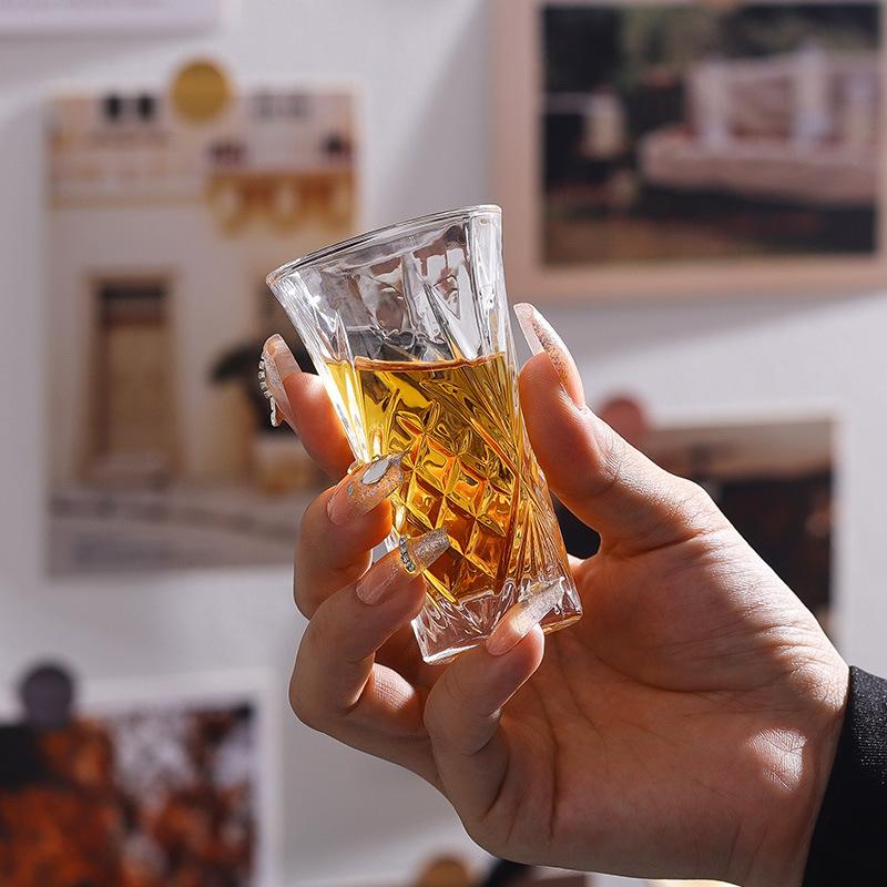 60ml Small Shot Glasses Clear Glass Liquor Glasses High Quality Crystal Glassware for Home Bar Kitchen Restaurant