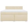 Maison Exclusive - Sommier à lattes de lit avec matelas Crème 180x200 cm Tissu