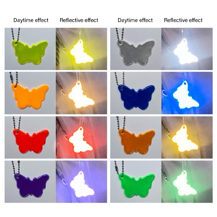 Outdoor Sicherheit Reflektierender Schlüsselanhänger PVC Taschenanhänger Taschenanhänger für Wanderer & Biker