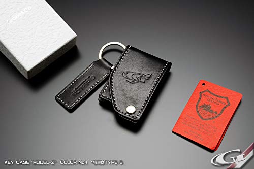 Grazio&Co.Tochigi Leather Key Case MODEL-II TYPE-B BK*SIL Black + Silver