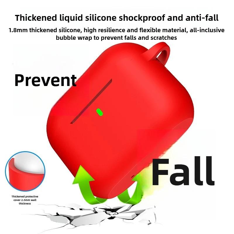 2.5mm Silicone Soft Case with Lock For Apple AirPods Pro 3 (6th Gen) – Shockproof Drop-Resistant Earphone Accessory
