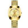 Gold Diamond-Set Waterproof Quartz Couple Watch with Steel Band
