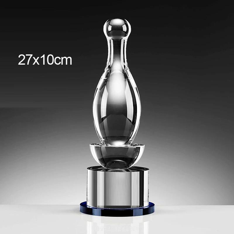 

Customized Highend Bowling Crystal Trophy, Creative Champion Sports Games, Lettering Trophy, Home Decoration Awards Rewards, 1Pc