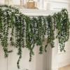 Artificial PE Rattan Leaves and Vines for Wall or Door Hanging, Ideal for Christmas and Festive Decorations