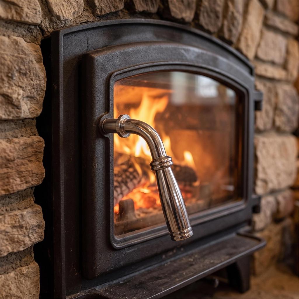 Replacement Door Handle Stainless Steel Fireplace Heat-Resistant