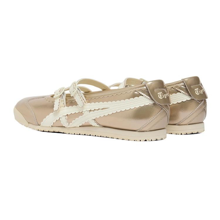 ONITSUKA TIGER MEXICO 66 Flat Mary Jane Shoes Women's Gold 1182A708-250