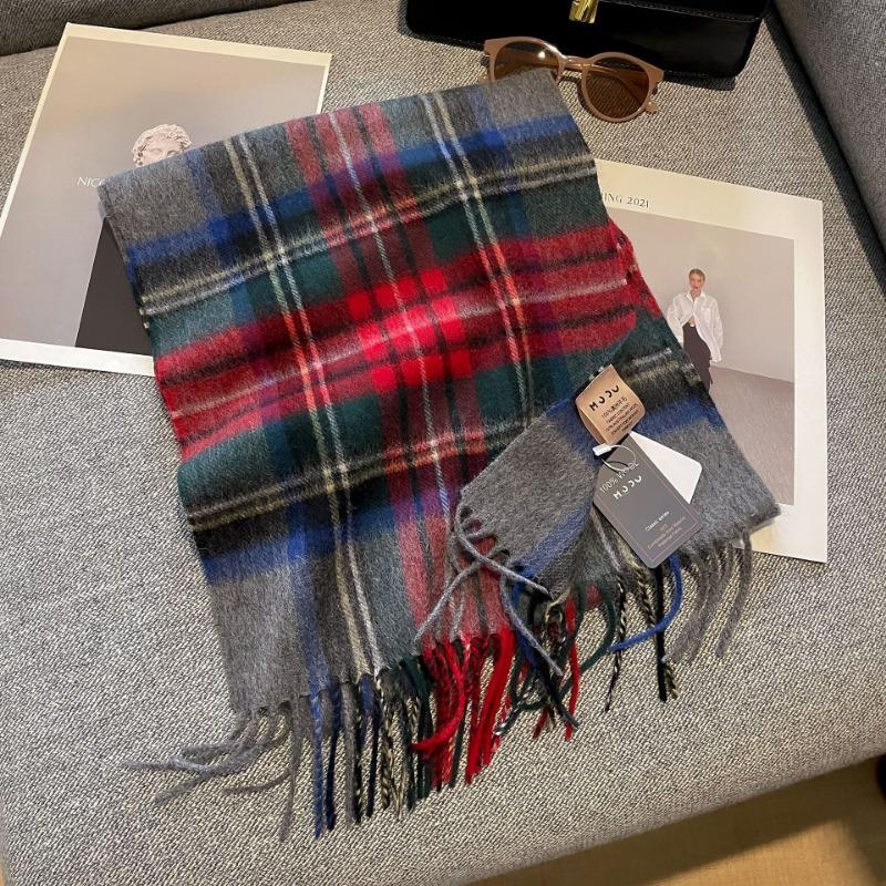 Wool scarf women's winter thickened versatile high-end wool birthday gift new scarf shawl new