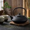 CAST IRON KETTLE 1.25L BLACK STEEL INFuser for Tea and Herbs