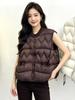 White duck down jacket, vest, women's short high-end sense outer wear vest, vest, fashionable loose warm jacket tide