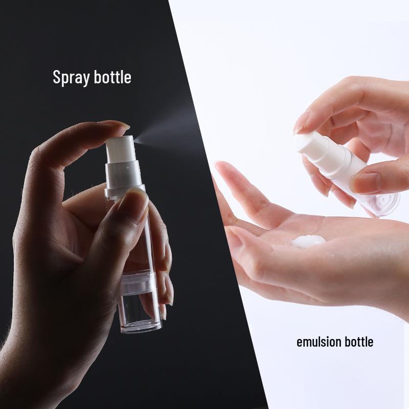 Portable Transparent Fine Tube Spray Bottle for Travel, Lotion, Sunscreen, and Vacuum Dispensing