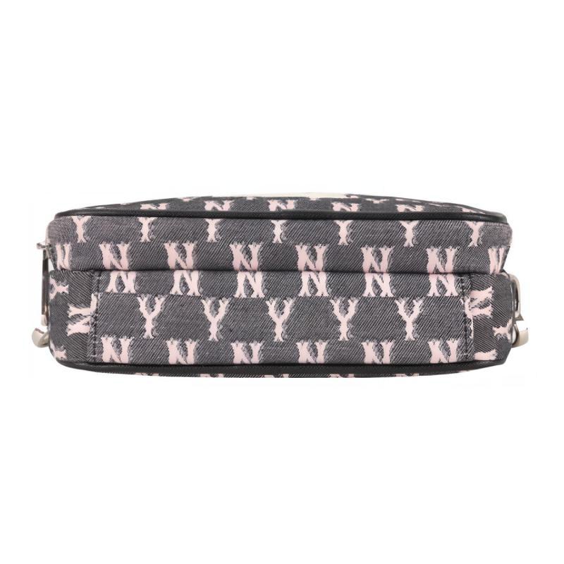 MLB Monogram Collection Polyester Camera Bag, Shoulder Bag, Crossbody Bag Mini Unisex Cherry Blossom Pink Casual 32BGDM011-50L