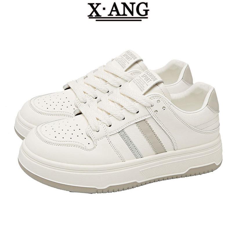 Leather Flat-soled White Shoes Children's Spring 2025 New Lightweight Soft-soled Single Shoes Casual Sports Shoes Board Shoes