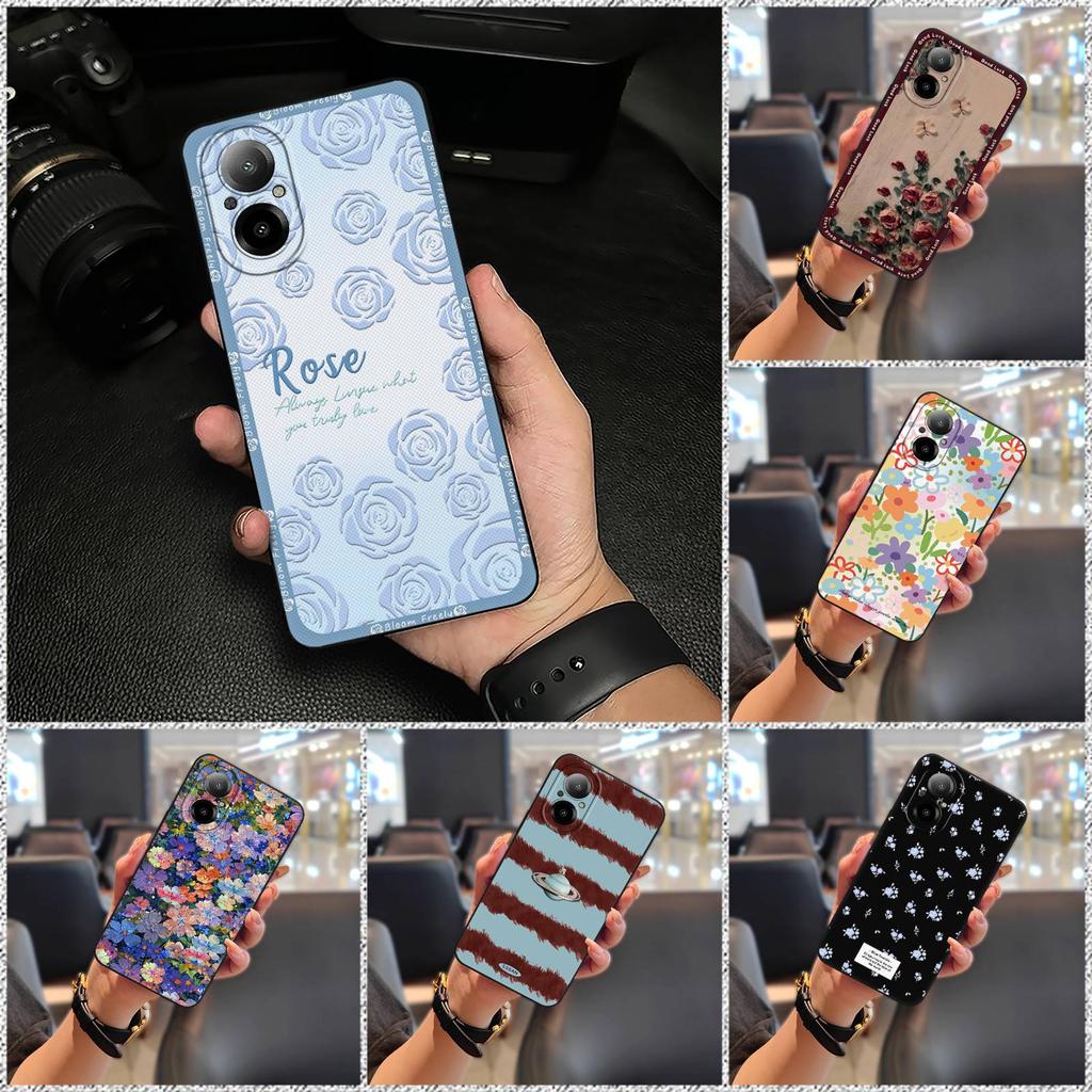 TPU Cartoon Phone Case For Realme C67 4G/Realme12 Lite Oil Painting Waterproof Silicone Durable Back Cover Anti-dust