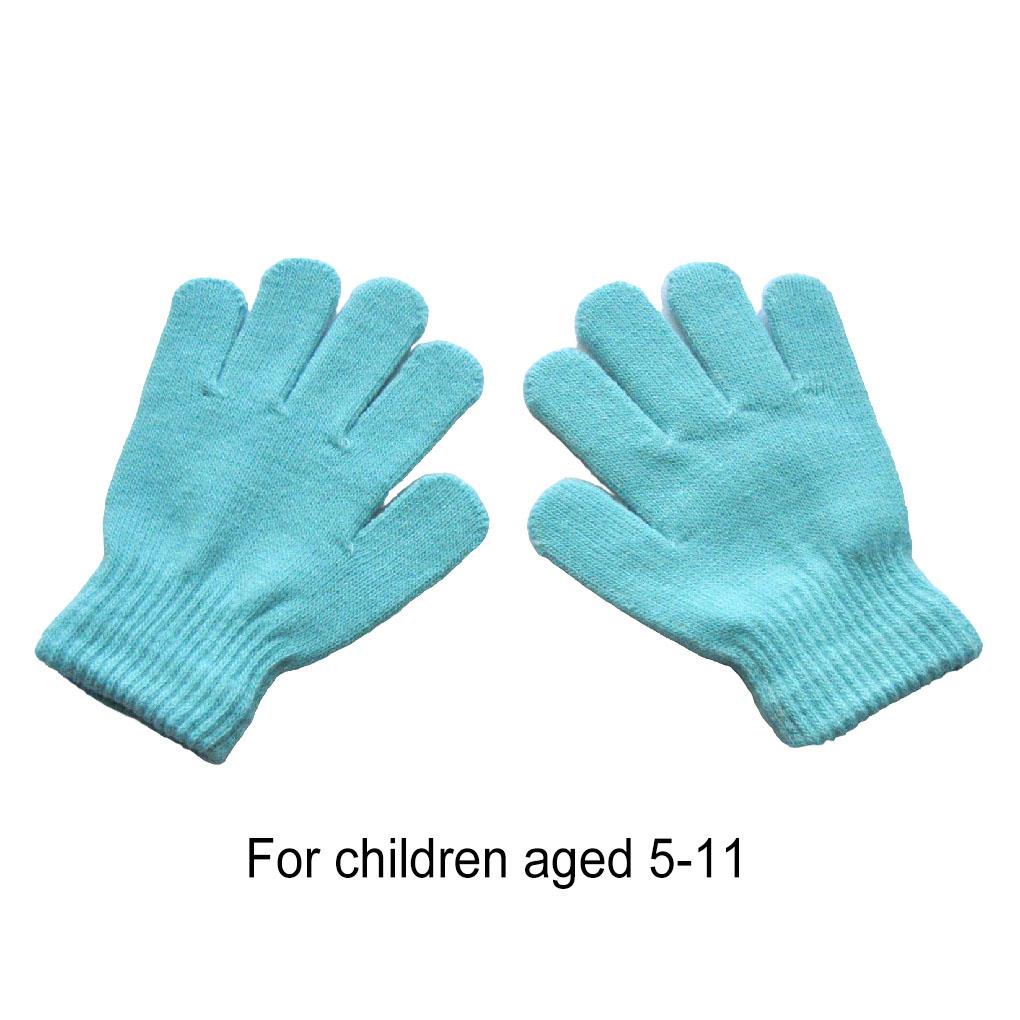 1 Pair Kids Gloves Exquisite Keeping-warm Children Gloves Practical Simple Clothes Accessory with Solid Color for Winter Wear