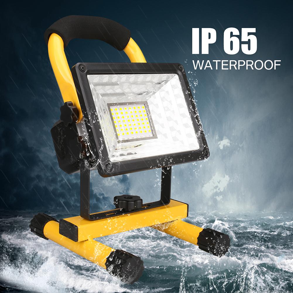 LED Portable Work Light Waterproof Rechargeable Spotlight for Outdoor Hiking Camping Searchlight Garage Emergency Floodlight