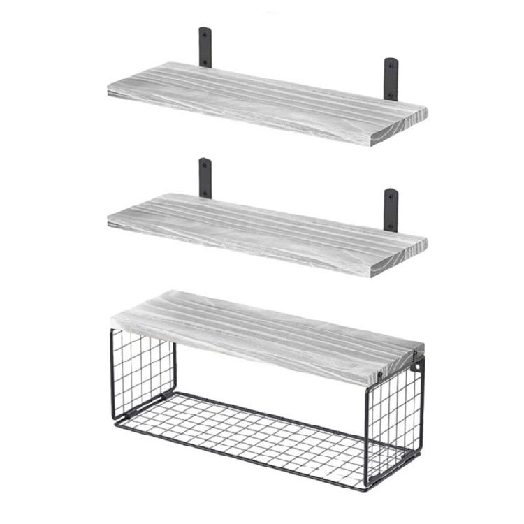 Stylish Bathroom Storage Shelf Wood Floating Storage Solution Portable Wall Mounted Over Toilet for Daily Use