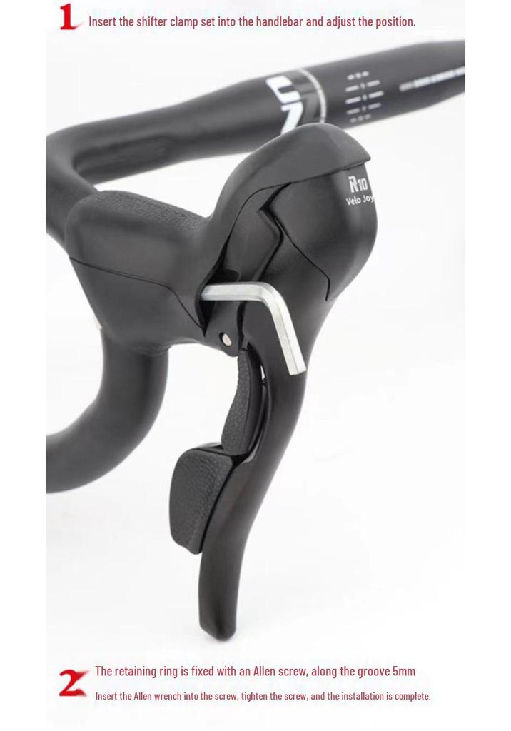 VeloJoy Levier de Vitesse et de Freinage Universel pour Vélo 7-10 Vitesses Dérailleur Intégré