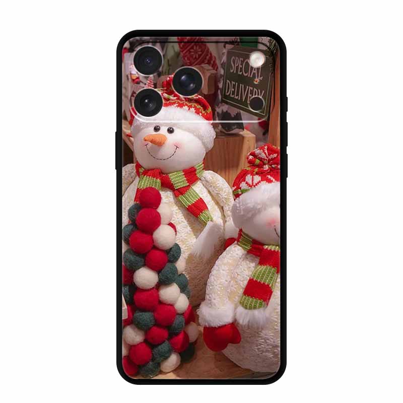 For iPhone 17 Pro Max Cover iPhone17 Pro Back Protective Phone Case For iPhone 17 Air Santa Christmas Soft Silicone TPU Coque